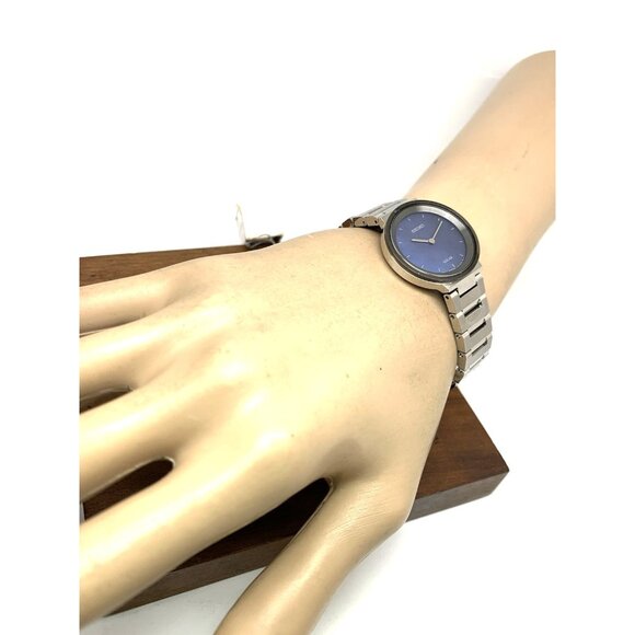 Seiko Women's Watch SUP385 Solar Blue Dial Silver Stainless Steel 28mm - Picture 5 of 14